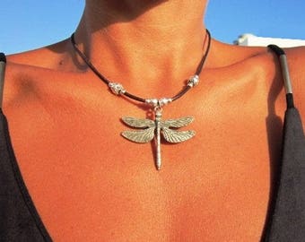 beaded jewelry, silver jewelry, dragonfly pendant, personalized necklaces, pendants, silver necklace, statement necklace