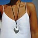 Cynthia Ward reviewed Heart pendant necklace, long necklaces for women, silver heart pendant, boho jewelry, alternative style