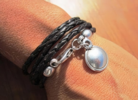 Custom Charm Silver Beaded Bracelet • Bohemian Handmade Jewelry • Personalized Custom jewelry Gift for Her & Birthday Gift by kekugi