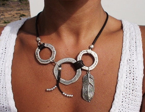 asymmetrical necklace, Boho jewelry, bohemian jewelry, hippy jewelry, bohemian necklaces, boho necklaces, silver jewelry, fashion jewelry