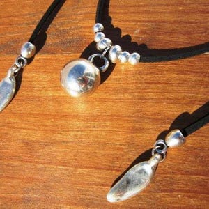 Statement Chunky silver pendant Necklace Handmade Products • layered beaded necklace • Bohemian Personalized Jewelry Gift for Her or Host image 3
