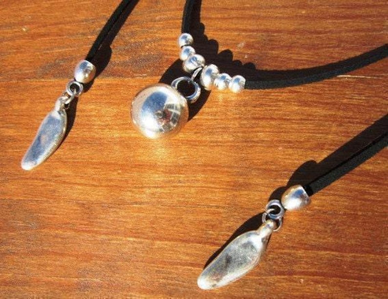 Statement Chunky silver pendant Necklace Handmade Products • layered beaded necklace • Bohemian Personalized Jewelry Gift for Her or Host image 3