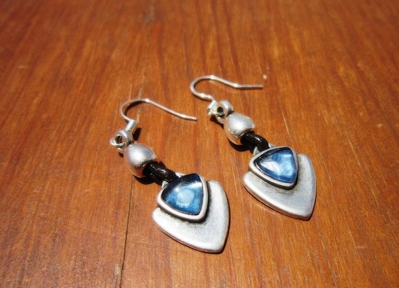 Gift for her hook sterling silver earrings dangle, statement drop beaded earrings. Personalized handmade jewelry, cute boho unique earrings.