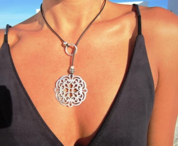 Statement Charm Y Lariat Necklace • Silver Beaded Necklaces for Women • Personalized Jewelry Gifts Best selling items • gift for Her