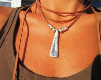 Handmade Leather Choker Necklace Gift for Her • Simple Couples Necklace Jewelry • Personalized Jewelry Best selling items Gift for Host