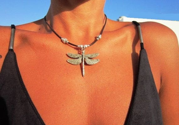beaded jewelry, silver jewelry, dragonfly pendant, personalized necklaces, pendants, silver necklace, statement necklace