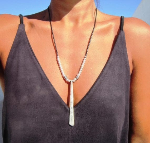 Silver Chunky Couples Necklace Pendant • Beaded Charm Necklace • Personalized Neotribal Jewelry Gifts for Her