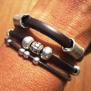 multi strand bracelet, boho cuff, boho jewelry, womens bracelets, cool bracelets, cool leather bracelet, cool jewelry, fashion jewelry image 4