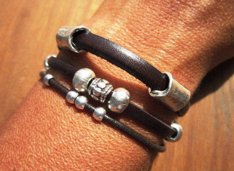 multi strand bracelet, boho cuff, boho jewelry, womens bracelets, cool bracelets, cool leather bracelet, cool jewelry, fashion jewelry image 4