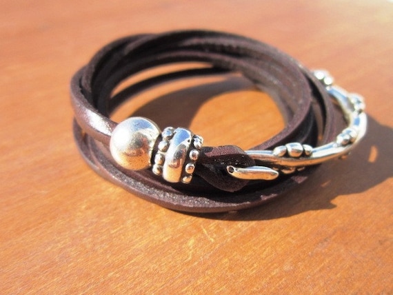 wrap leather bracelet, boho wrap bracelet, wrap bracelet leather, beaded wrap bracelet, bohemian bracelet, wrap leather bracelet