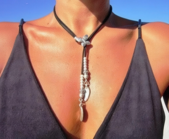 Couples Beaded Y Lariat Butterfly Necklace Charm • Bohemian Handmade Jewelry Necklaces for Women • Personalized Jewelry Gift for Her