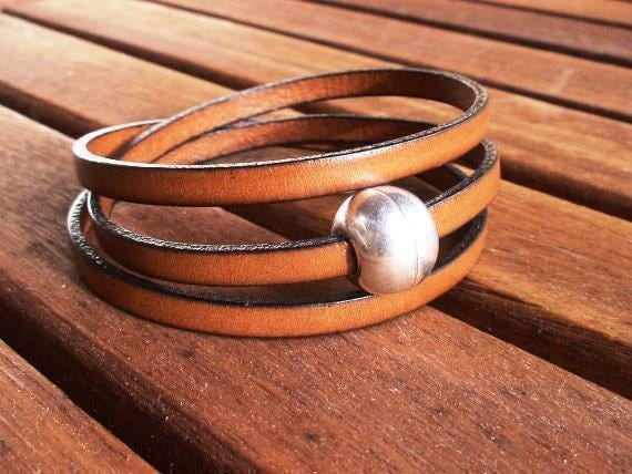 Leather & Silver Charm Beaded Bracelet • Handmade Jewelry Gift for Her • Custom Bracelet gift • Personalized jewelry gifts by kekugi