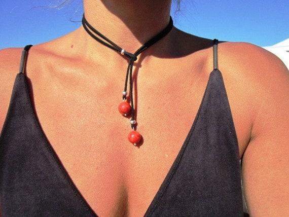 orange stone necklace, Y necklace, lariat necklace, silver necklace, fashion jewelry, ring necklace, silver ring, etsy rings, long necklaces