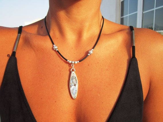 Women necklace, beaded necklace, silver necklaces for women, Choker necklace, chokers, silver necklaces, leather necklace, costume jewelry