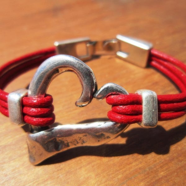 Matching Couple Bracelets Gift for Her • Leather & Silver Charm Beaded Bracelet • Bohemian Handmade Jewelry • Best Selling Items