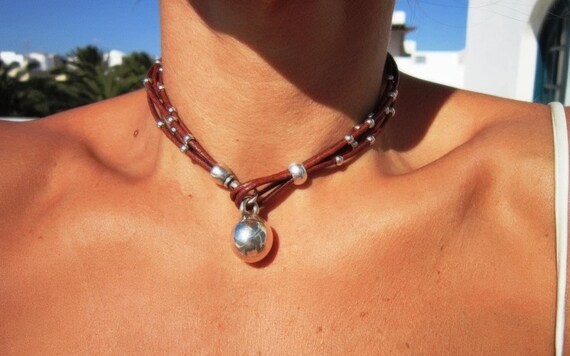 Statement Pendant Charm Necklace • Silver Beaded Necklaces for Women • Handmade Personalized Jewelry Best selling items Gifts By Kekugi