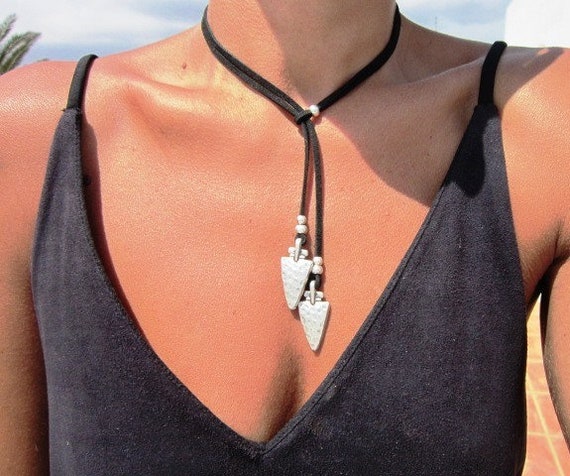 boho jewelry, Y necklace, arrow necklace, lariat necklace, silver necklaces, boho jewelry, bohemian necklace, bohemian jewelry