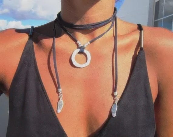 Best Selling items Silver Everyday Beaded Ring Necklace • Layered Chunky Necklace Gift for Her Galentine