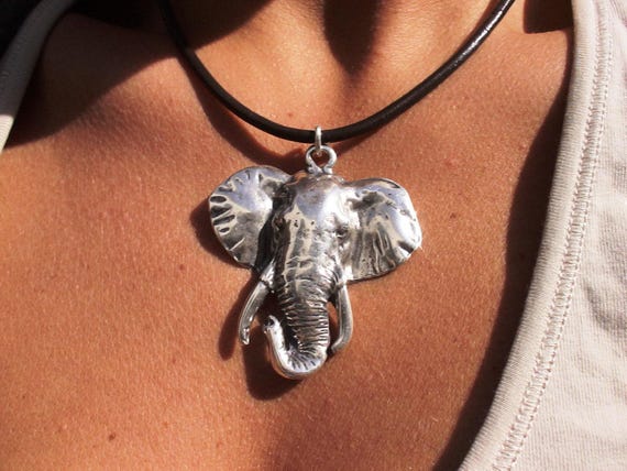 Silver Pendant Elephant Necklace Charm • Necklaces for Women • Bohemian Handmade Jewelry • Best selling items Custom Gift for her by Kekugi