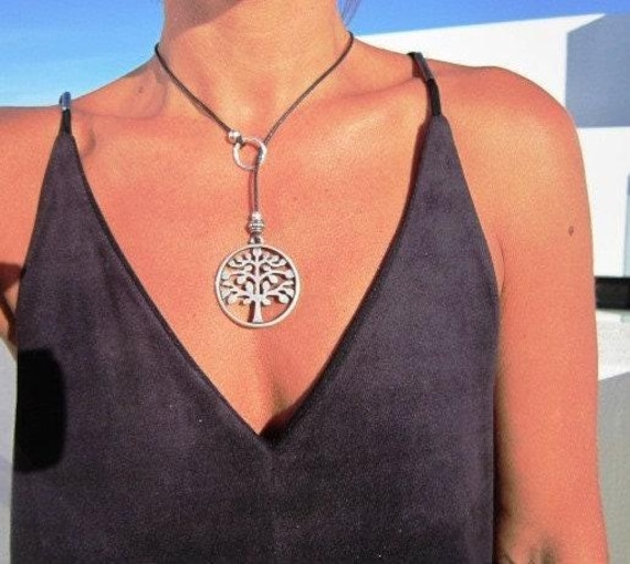 Jewelry Best Selling Items  • Y Lariat Necklace tree of life charm  • Bohemian jewelry for Women • Personalized Jewelry gifts by kekugi