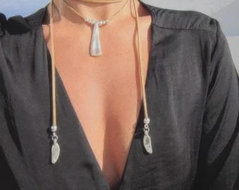 Best Selling items Silver Everyday Pendant Beaded Necklace • Boho Layered Chunky Necklace Gift for Her • layering Necklaces for Women