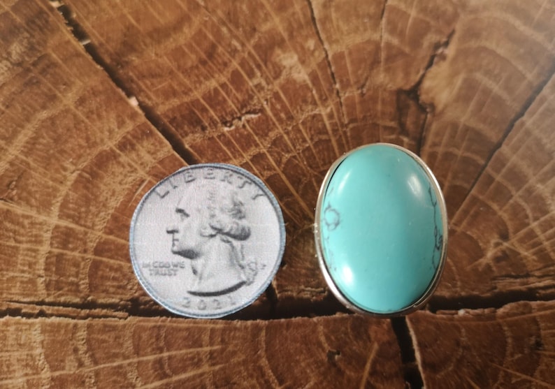 Turquoise Leather Choker Necklace • Silver couples Necklaces for Women • Bohemian Handmade Turquoise Jewelry • Best selling items by kekugi zdjęcie 6