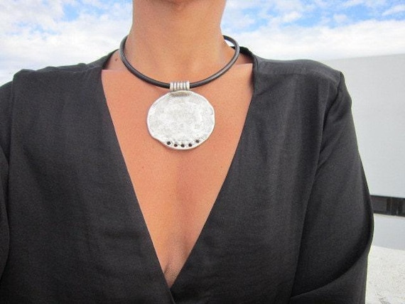 Custom Statement Silver Necklace • Beaded Couples Necklace Pendant Charm • Custom Personalized Jewelry • Best Selling Items Gift for Her