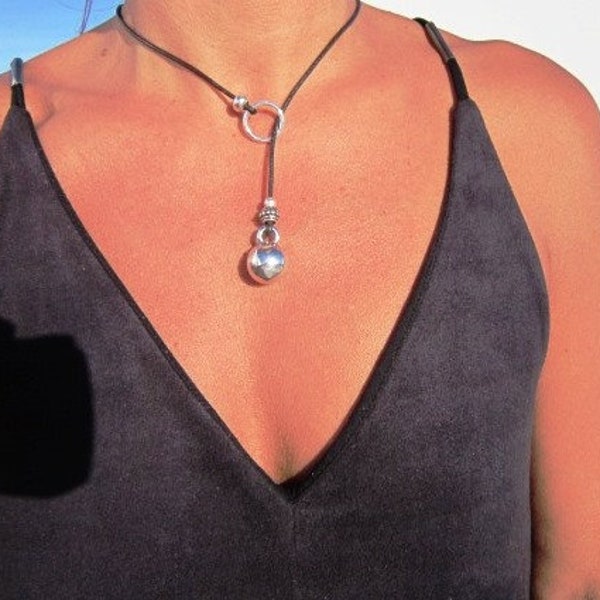 Collier Y lariat, Dainty argent Lariat Necklaces pour femme, Simple Layering Necklace