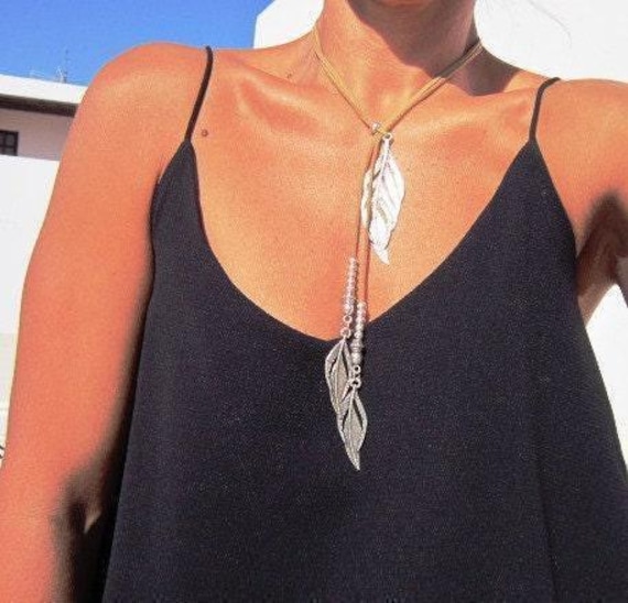 Handmade Couples feather Necklace • Y lariat Necklace for mama • Personalized Bohemian Jewelry Gift for Her • Birthday Gift for mom