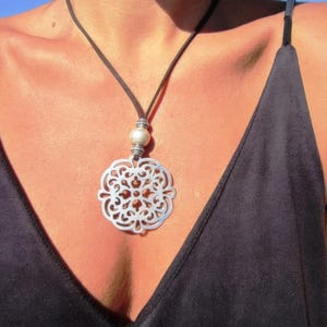 Best selling items Silver Everyday Pendant Beaded Hamsa Necklace • Long Boho Layered Chunky Necklace Gift for Her • Necklaces for Women