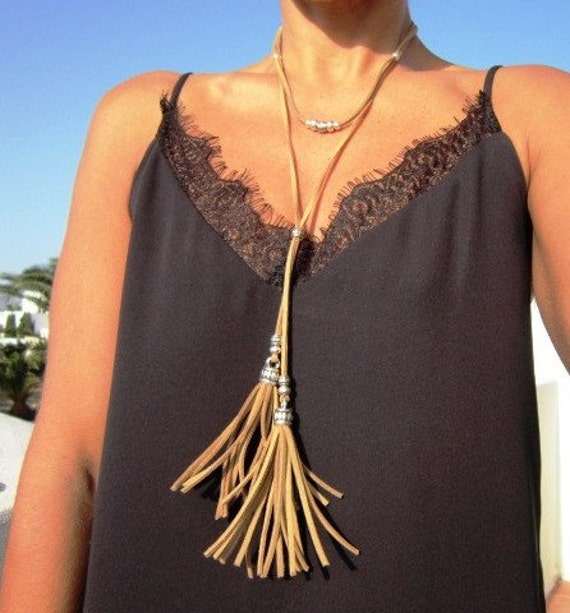 Handmade jewelry tassel Necklace Gift for Her • Bohemian Handmade jewelry Necklaces for Women • Personalized Jewelry Birthday Gift for Her