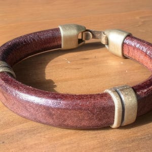 Handgefertigtes Leder Herren Armband • Passende Paar Armbänder • Benutzerdefinierte Herren Armband Geschenk für Ihn • Bestseller Schmuck von Kekugi Bild 2
