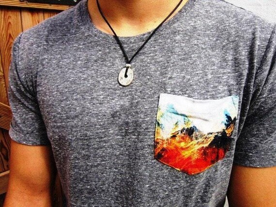 Silver Necklace for Men – Charm Necklace Custom Gift Mens Jewelry Gifts for Men Unique Handmade by Kekugi