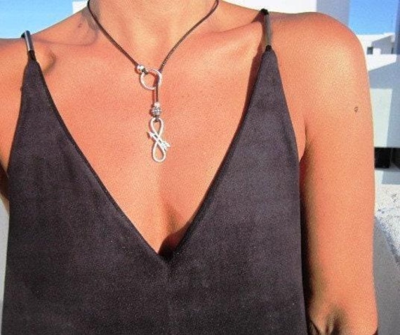 Simple Lariat Necklace Gift for Her • Couples Y infinity Necklace • Personalized Jewelry Best selling items Gifts• Birthday Gift for Her