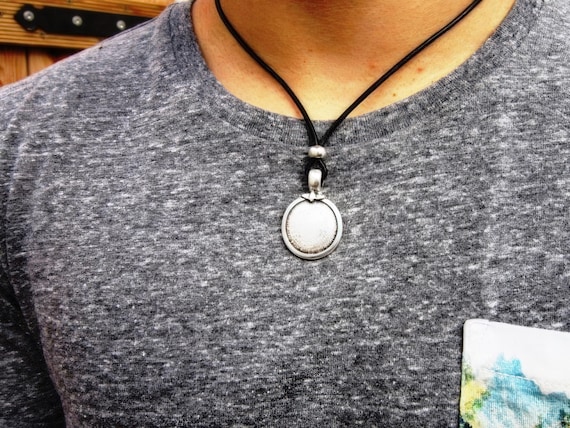 Personalized Gifts for Men – Couples Necklace for Men Pendant Necklace Custom Handmade Jewelry Gift for Him