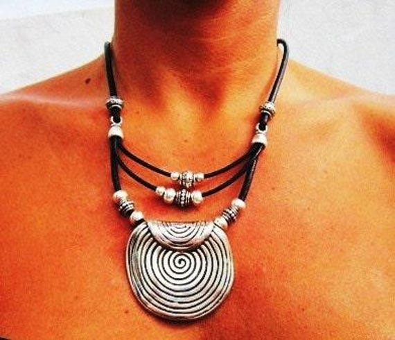 Custom Statement Silver Beaded Necklace with Pendant Charm • Custom Personalized Jewelry • Best Seller Design Gift for Her