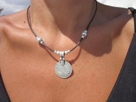 Silver Pendant Necklace birthday gift for Her or Mom • Personalized Gifts Anniversary Gift • Handmade Bohemian Jewelry Best selling items