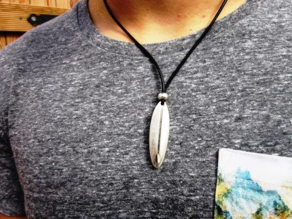 Personalized Gifts for Men surf board Couples Necklace for Men Pendant Necklace Custom Handmade Jewelry Gift for Him