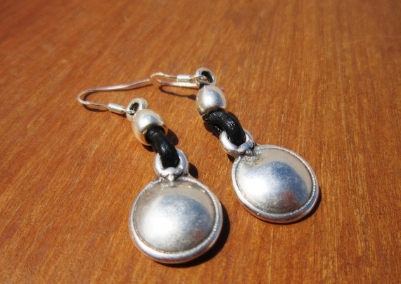 Gift for her hook sterling silver earrings dangle, statement drop beaded earrings. Personalized handmade jewelry, cute boho unique earrings.