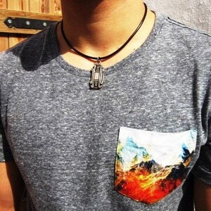Personalized Gifts for Men – Necklace for Men Pendant Necklace Custom Handmade Jewelry Gift for Him