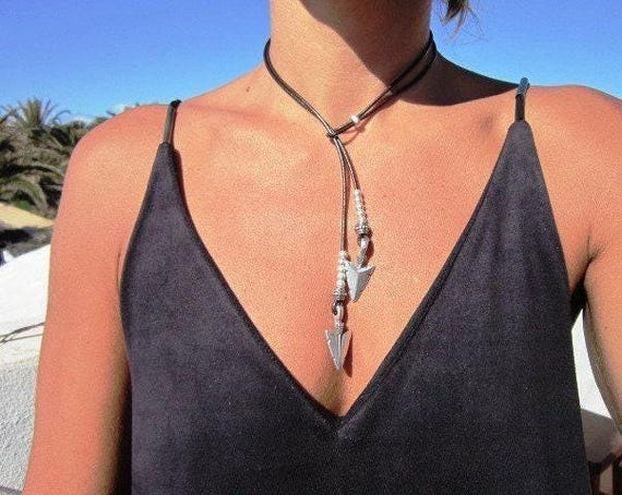 Simple Lariat arrowhead Necklace Gift for Her • Couples Y Necklace • Personalized Jewelry Best selling items Gifts By Kekugi • Gift for Her