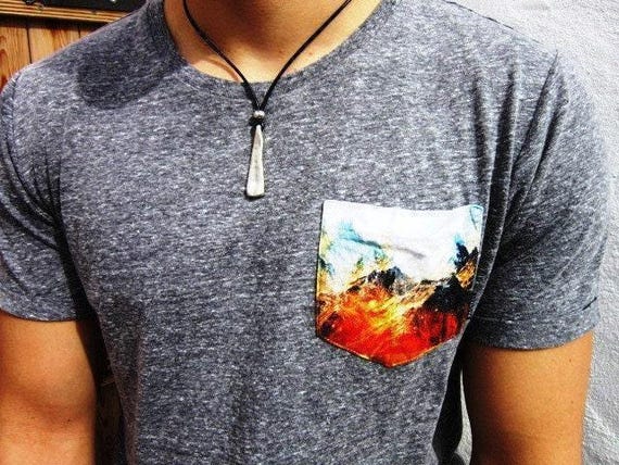 Silver Couples Necklace for Men – Charm Necklace Custom Gift Mens Jewelry Gifts for Men Unique Handmade by Kekugi