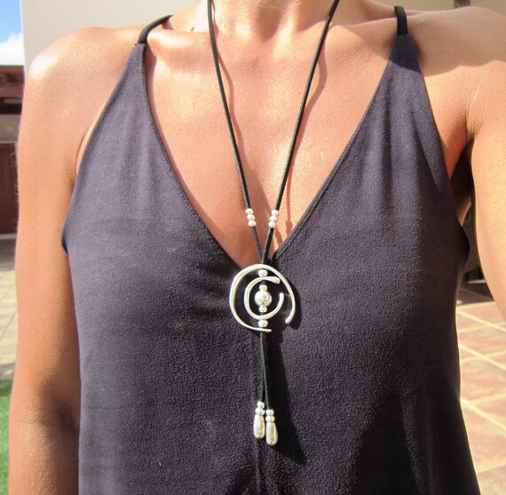 long statement pendant necklaces for women, boho jewelry