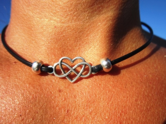 Couples Beaded Necklace with Silver Heart Pendant Charm • Bohemian Handmade jewelry Necklaces for Women • Personalized Jewelry Gift for Her