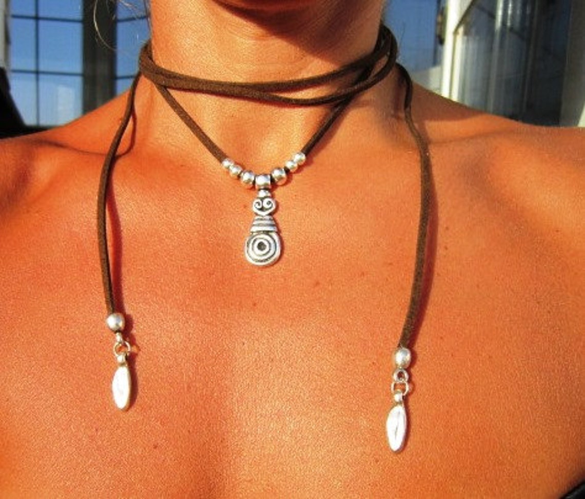 Wrap Necklace Bohemian Necklace Boho Jewelry Bohemian Etsy