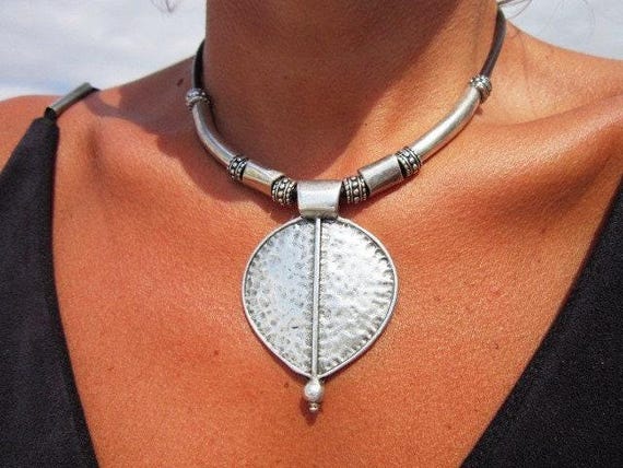 Chunky Pendant Necklace • Personalized Handmade Jewelry Couples Necklaces for Women • Unique Cute Trendy necklace Best Selling Items