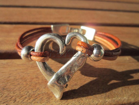 Leather & Silver Bracelets for Women • Matching Couple Bracelets • Custom bracelet Gift for women • Best Selling Items jewelry by Kekugi