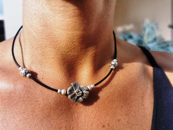 Statement birth flower Pendant Charm Daisy Necklace • Silver Beaded Necklaces for Women • Personalized Jewelry Best selling items Gifts