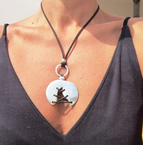 Long Pendant Necklaces for Women Best Selling Items • Unique Chunky Pendant Necklace • Personalized Jewelry Gifts for Her goth jewelry