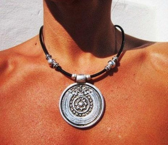 Custom Statement Silver Necklace • Beaded Couples Necklace Pendant Charm • Custom Personalized Jewelry • Best Selling Items Gift for Her
